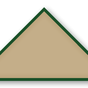 Foulard scout Beige Fonce CC36 Biais Vert Sapin
