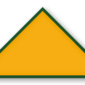 Foulard scout Jaune Biais Vert Sapin