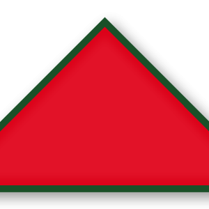 Foulard scout Rouge CC21 Biais Vert Sapin