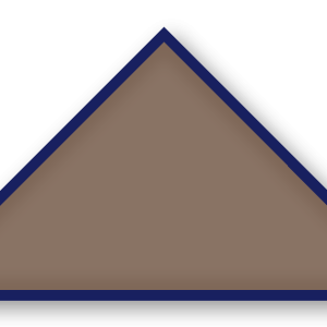 Foulard scout Taupe CC35 Biais Bleu Nuit