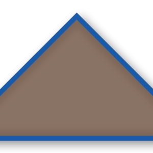 Foulard scout Taupe CC35 Biais Bleu Roi