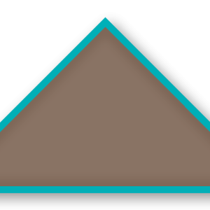 Foulard scout Taupe CC35 Biais Turquoise