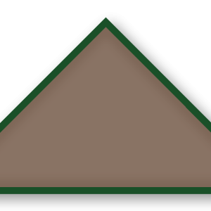 Foulard scout Taupe CC35 Biais Vert Sapin