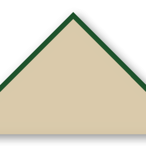 Foulard scout Beige CC37 Biais Vert Sapin