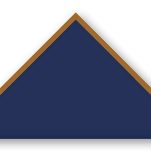 Foulard scout Bleu Marine Biais Caramel