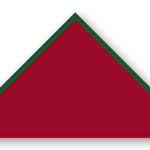 Foulard scout Grenat CC18 Biais Vert Sapin