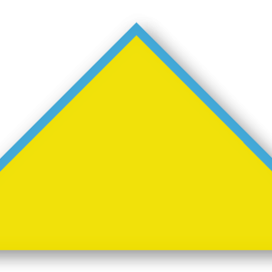 Foulard scout Jaune CC28 Biais Bleu Ciel