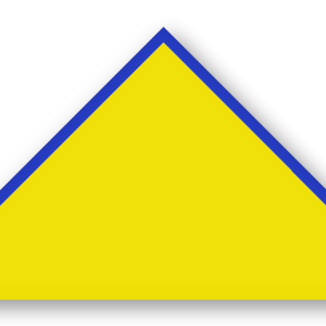 Foulard scout Jaune CC28 Biais Bleu Electrique