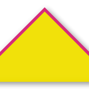 Foulard scout Jaune CC28 Biais Rose Vif