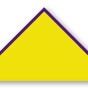 Foulard scout Jaune CC28 Biais Violet