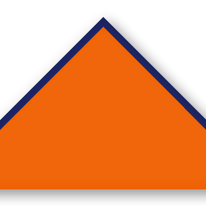 Foulard scout Orange CC24 Biais Bleu Nuit