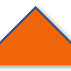 Foulard scout Orange CC24 Biais Bleu Roi