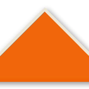Foulard scout Orange CC24 Biais Ecru