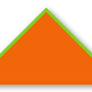 Foulard scout Orange CC24 Biais Vert Anis
