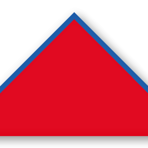 Foulard scout Rouge CC21 Biais Bleu Roi