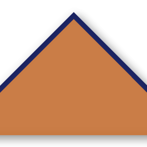 Foulard scout Rouille CC23 Biais Bleu Nuit