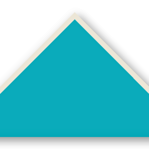 Foulard scout Turquoise CC14 Biais Ecru