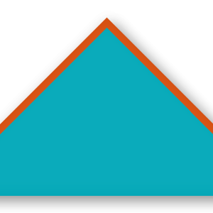 Foulard scout Turquoise CC14 Biais Orange