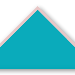 Foulard scout Turquoise CC14 Biais Rose Pale