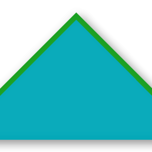 Foulard scout Turquoise CC14 Biais Vert Prairie