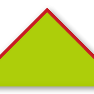 Foulard scout Vert Spring Biais Rouge