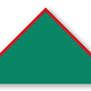 Foulard scout Vert Biais Rouge