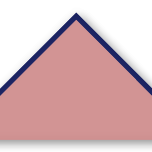 Foulard scout Vieux Rose CC41 Biais Bleu Nuit