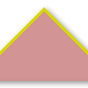 Foulard scout Vieux Rose CC41 Biais Jaune Citron