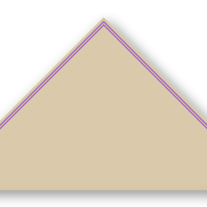 Foulard scout Beige CC37 Double soutache Violet