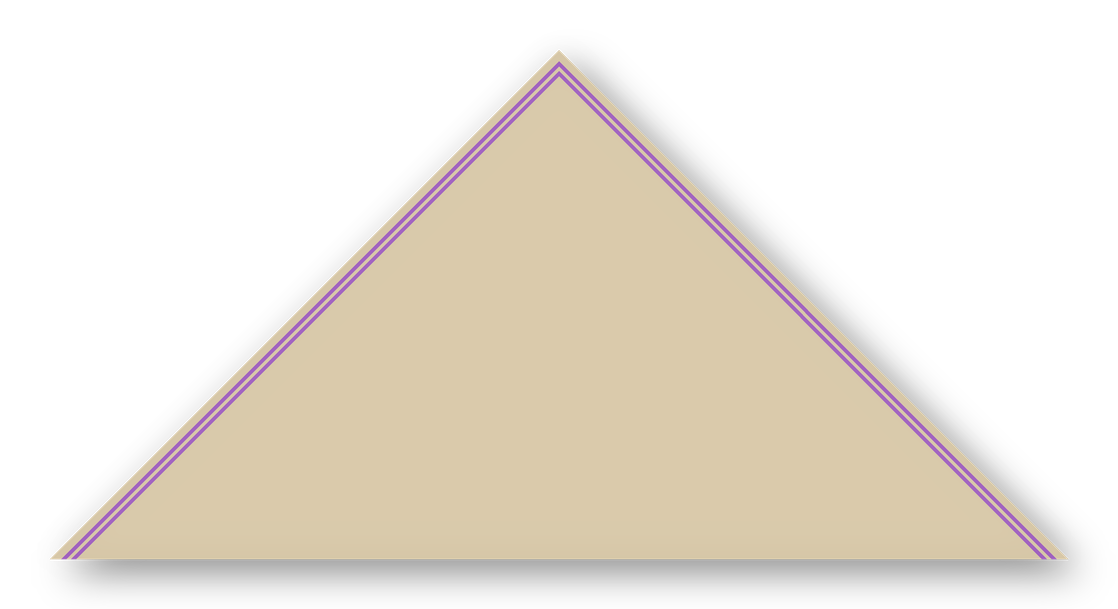 Foulard scout Beige CC37 Double soutache Violet