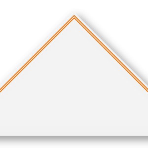 Foulard scout Blanc Double soutache Tangerine