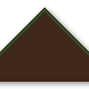 Foulard scout Choco CC34 Double soutache Vert Profond