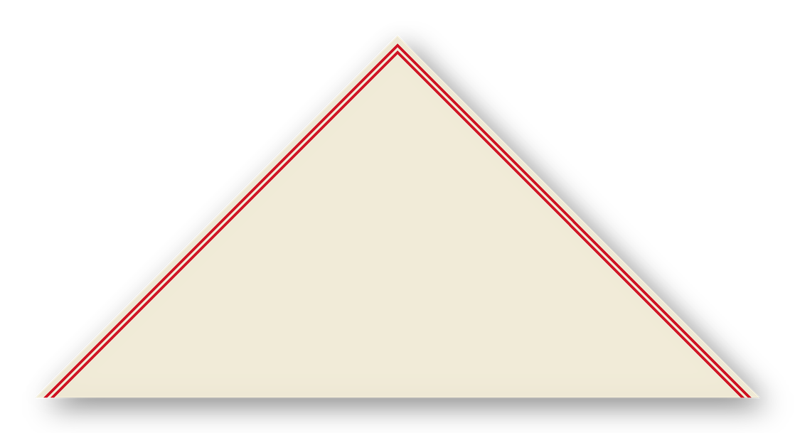 Foulard scout Ecru CC07 Double soutache Rouge