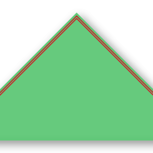 Foulard scout Menthe CC32 Double soutache Rouge