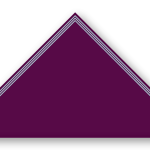 Foulard scout Aubergine Triple soutache Bleu Clair