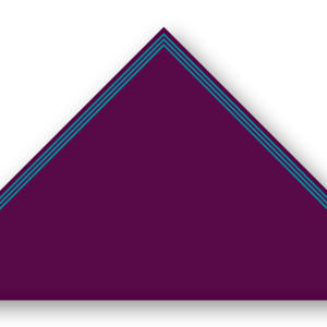 Foulard scout Aubergine Triple soutache Lac Bleu