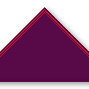 Foulard scout Aubergine Triple soutache Rouge