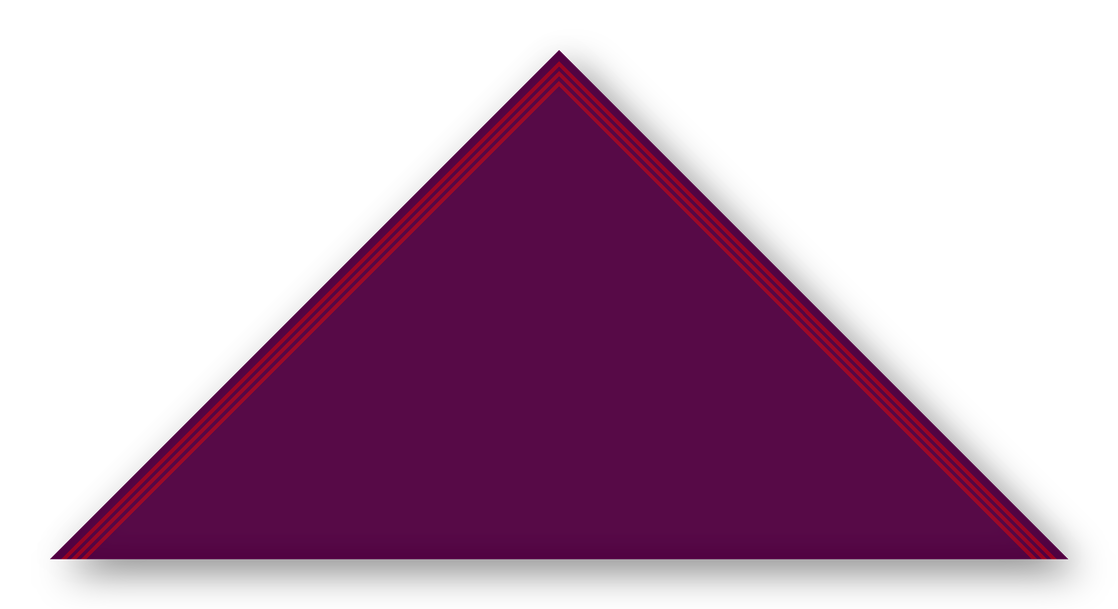 Foulard scout Aubergine Triple soutache Rouge Fonce