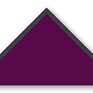 Foulard scout Aubergine Triple soutache Vert Profond
