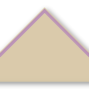 Foulard scout Beige CC37 Triple soutache Violet