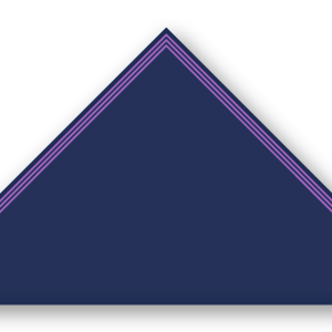 Foulard scout Bleu Marine Triple soutache Violet