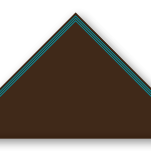 Foulard scout Choco CC34 Triple soutache Lac Bleu