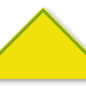 Foulard scout Jaune CC28 Triple soutache Vert Profond