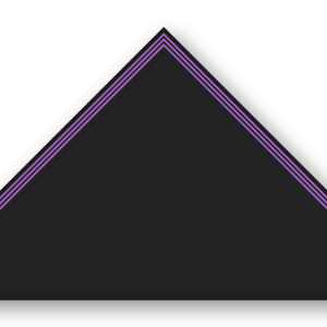 Foulard scout Noir CC01 Triple soutache Violet