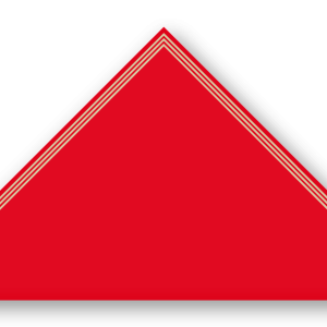 Foulard scout Rouge CC21 Triple soutache Beige