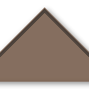 Foulard scout Taupe CC35 Triple soutache Noir