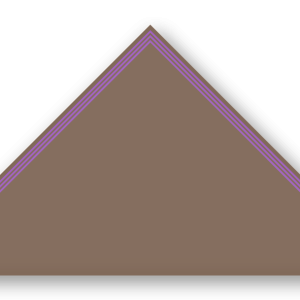 Foulard scout Taupe CC35 Triple soutache Violet